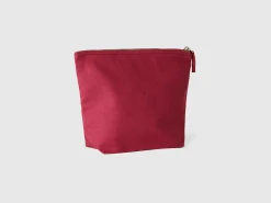 Burgundy clutch in pure cotton