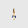 C hoop earrings with heart
