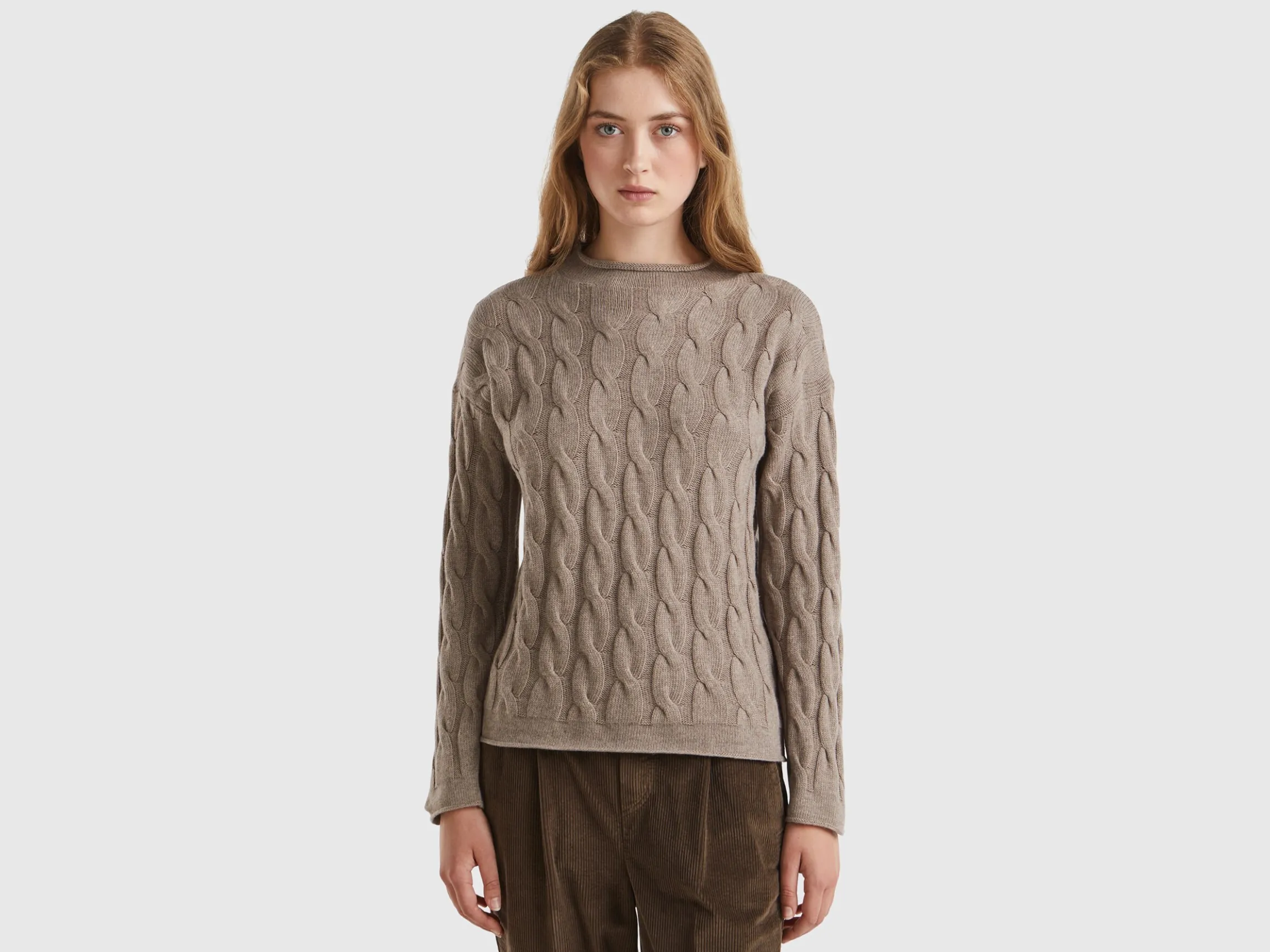 Cable knit sweater