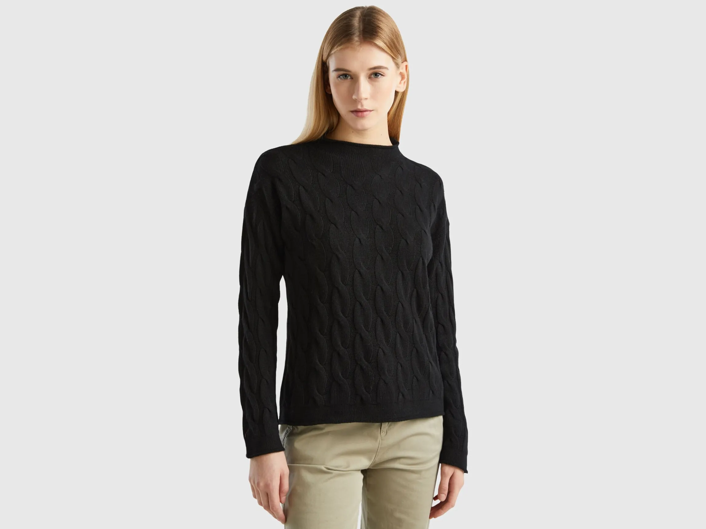 Cable knit sweater