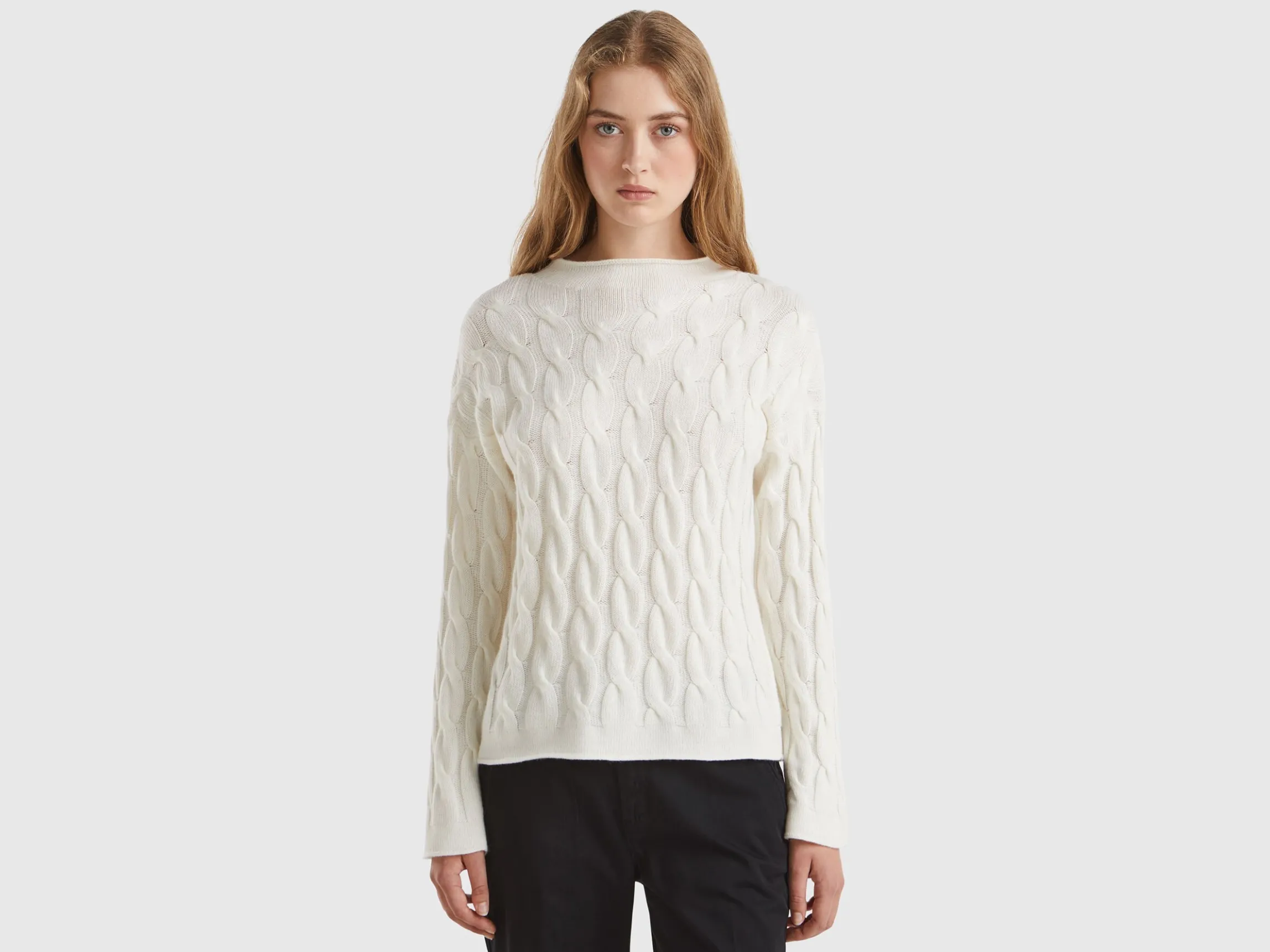 Cable knit sweater