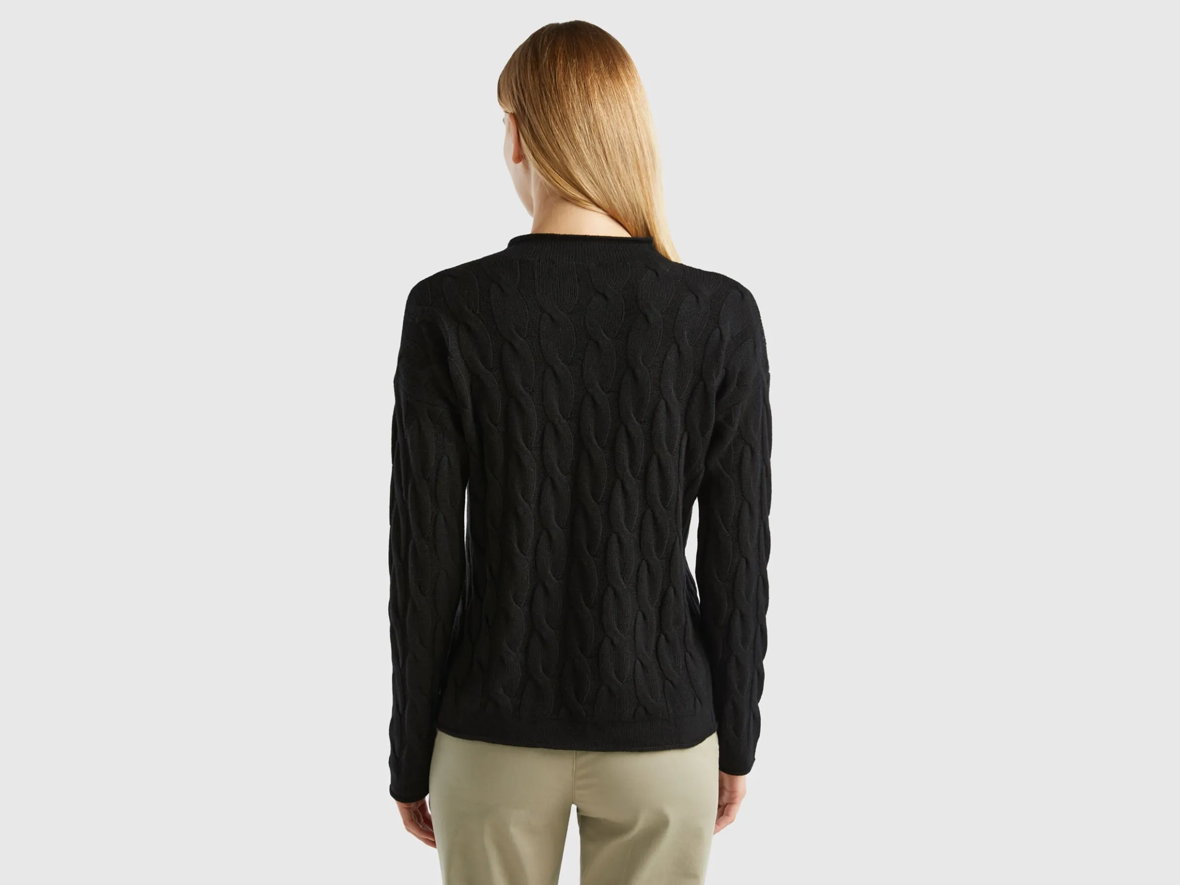 Cable knit sweater
