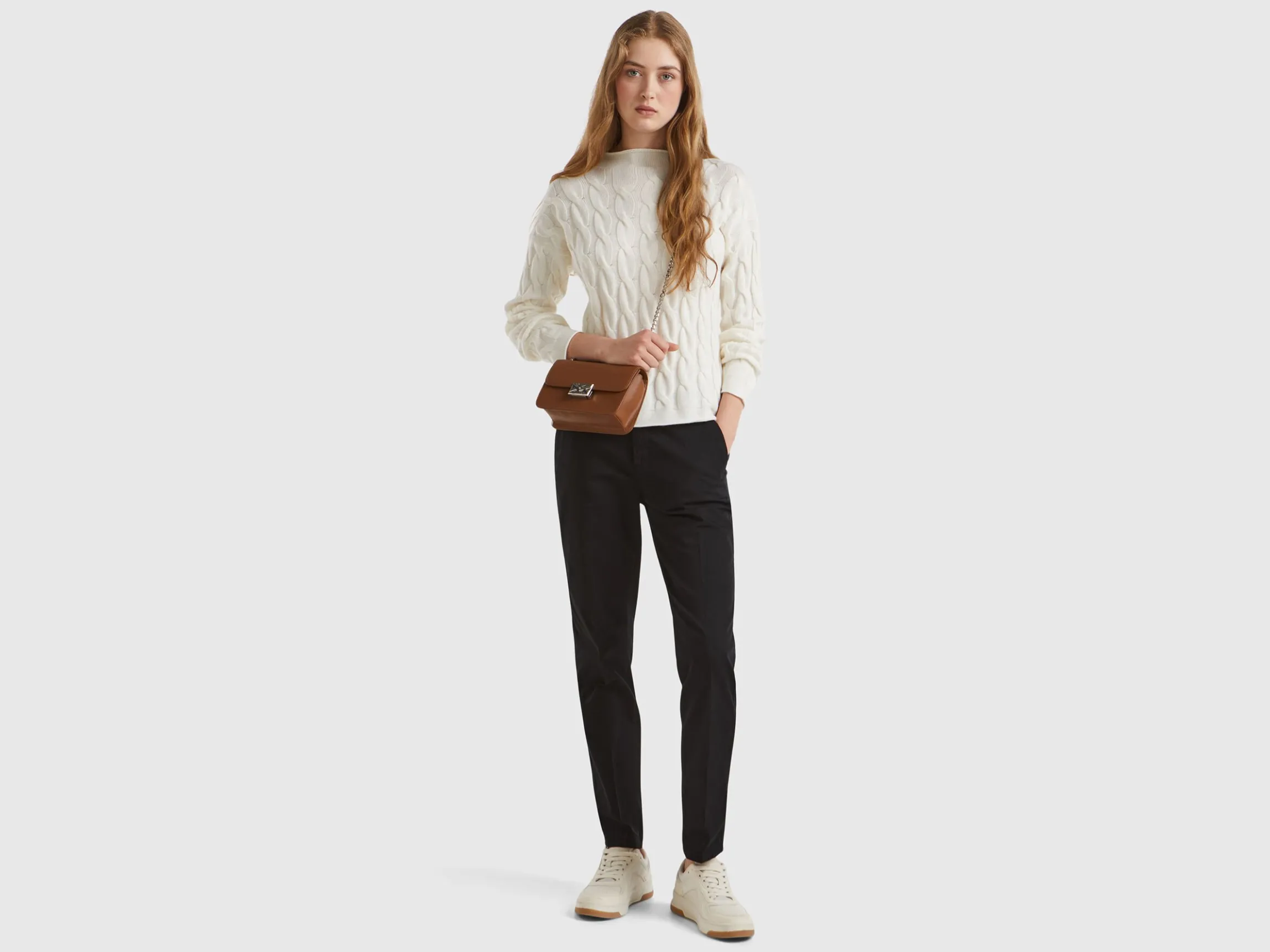Cable knit sweater