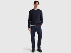 Cable knit sweater in cashmere blend