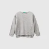 Cable knit sweater in wool blend