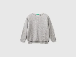 Cable knit sweater in wool blend