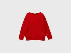 Cable knit sweater in wool blend
