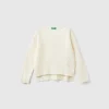 Cable knit sweater in wool blend