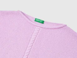 Cable knit sweater in wool blend