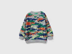 Camouflage print sweatshirt