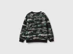Camouflage sweatshirt in 100% cotton