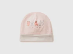 Cap in stretch cotton with print