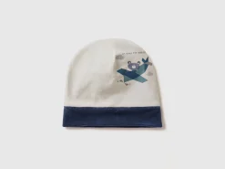 Cap in stretch cotton with print