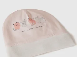 Cap in stretch cotton with print