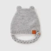 Cap with ear applique in recycled wool blend