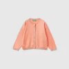 Cardigan in pure cotton lurex