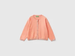 Cardigan in pure cotton lurex