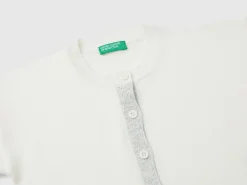 Cardigan in pure cotton lurex