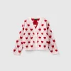 Cardigan with heart motif