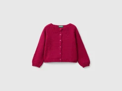 Cardigan with perforated details