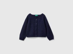 Cardigan with perforated details