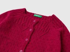Cardigan with perforated details