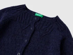 Cardigan with perforated details