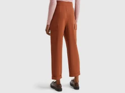 Cargo trousers in viscose blend