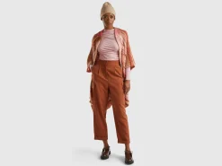 Cargo trousers in viscose blend