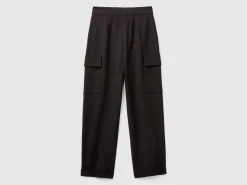 Cargo trousers in viscose blend