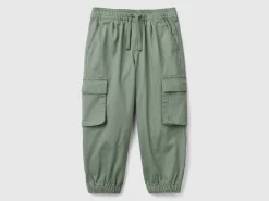 Cargo trousers with drawstring