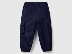Cargo trousers with drawstring