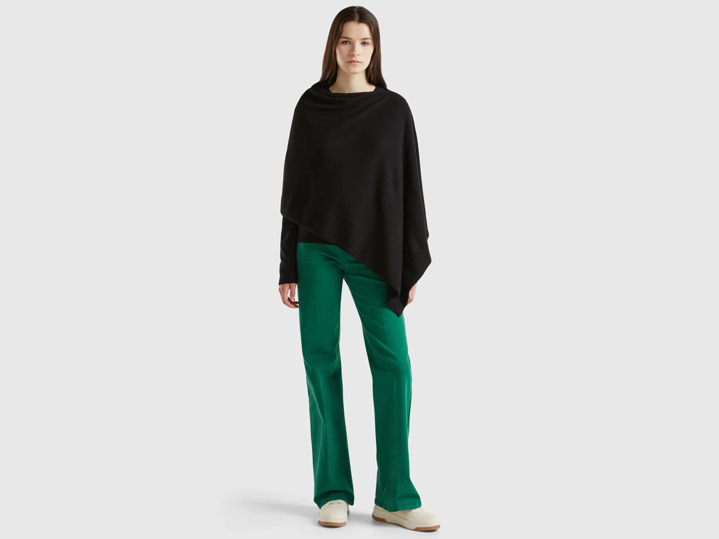 Cashmere blend poncho