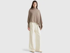 Cashmere blend poncho