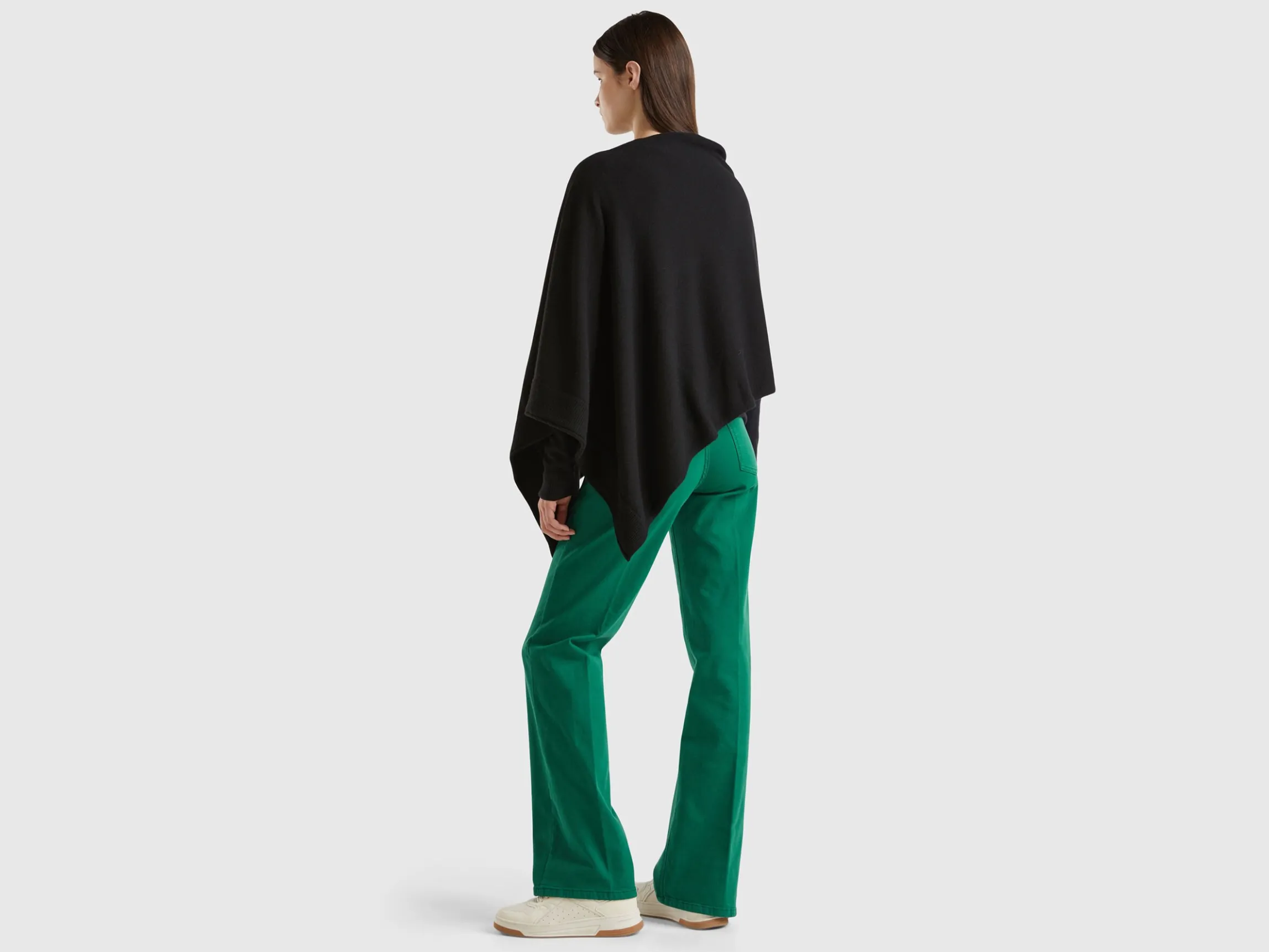 Cashmere blend poncho