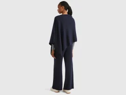 Cashmere blend poncho