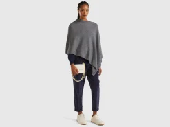 Cashmere blend poncho