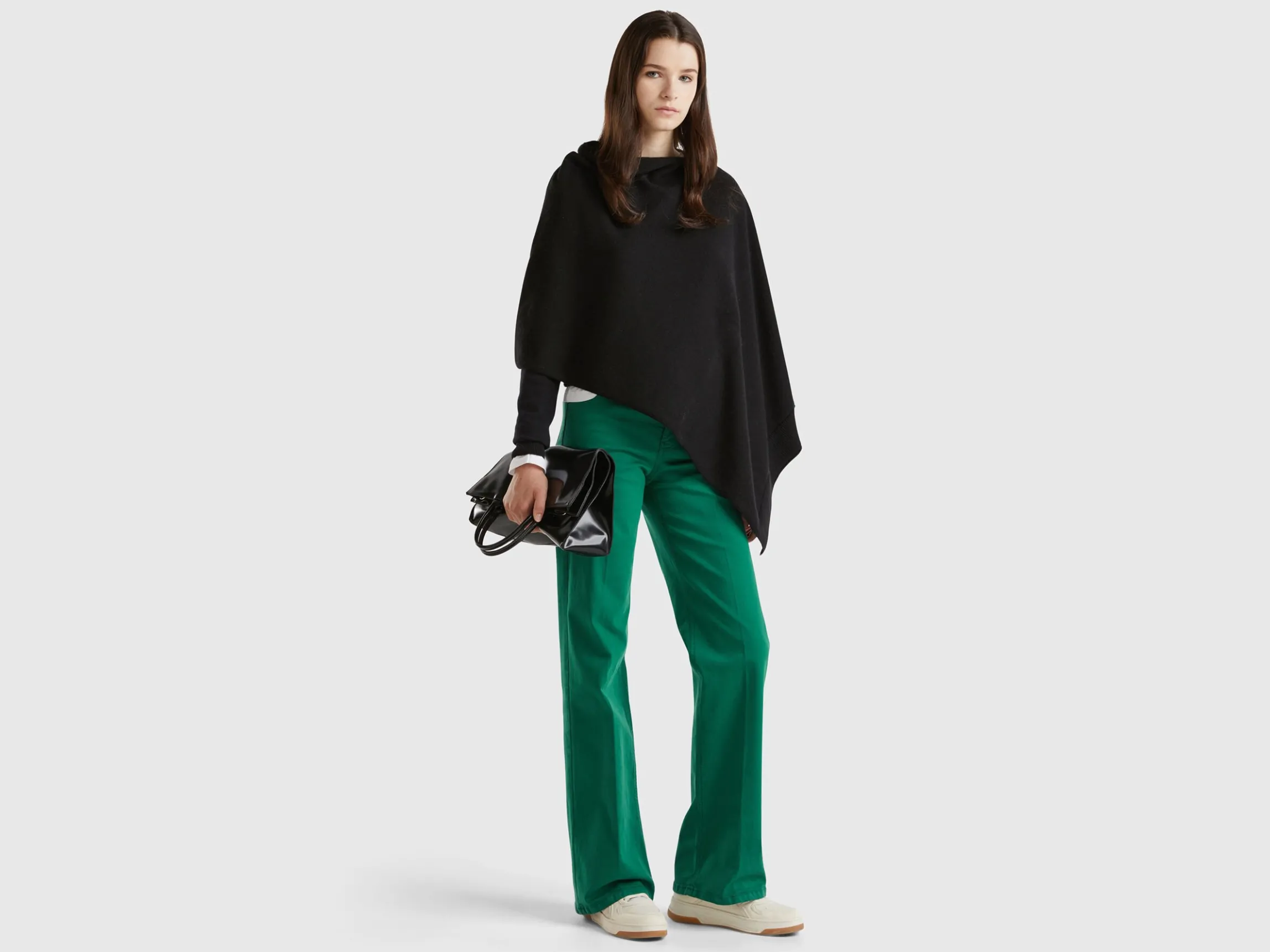 Cashmere blend poncho