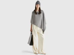 Cashmere blend poncho
