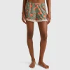 Charmeuse shorts with floral print