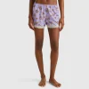 Charmeuse shorts with floral print