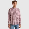 Check button-down shirt