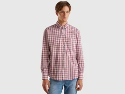 Check button-down shirt