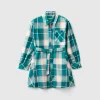 Check shirt dress