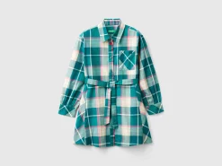 Check shirt dress