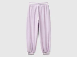 Chenille trousers with drawstring