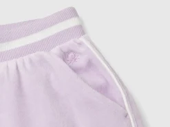Chenille trousers with drawstring