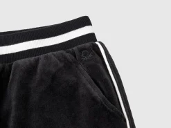 Chenille trousers with drawstring