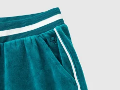 Chenille trousers with drawstring
