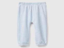 Chenille trousers with embroidery